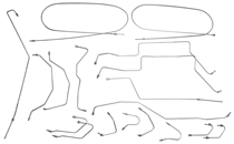 Brake line kit 122 Wagon 1969