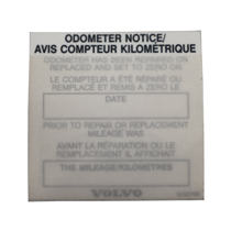 Decal Odometer Notice