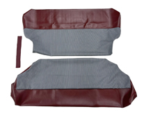 Cover Rear seat 445 1957 maroon/grey