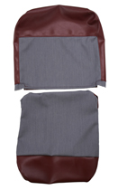 Cover Front seat 445 53-57 maroon/grey