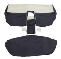 Cover Rear seat 120 4d 57-58 blue/silver