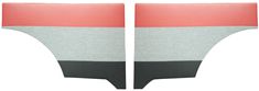 Panel Rear side 445 58-60 red/black LH