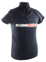 T-Shirt woman black 123GT emblem