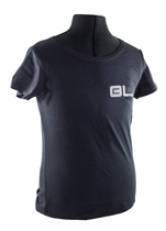 T-shirt woman black GL emblem