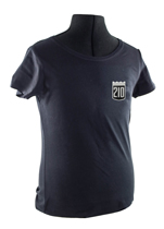 T-shirt woman black 210 emblem