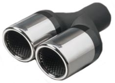 Exhaust pipe dubble 2x70mm id 63,5mm