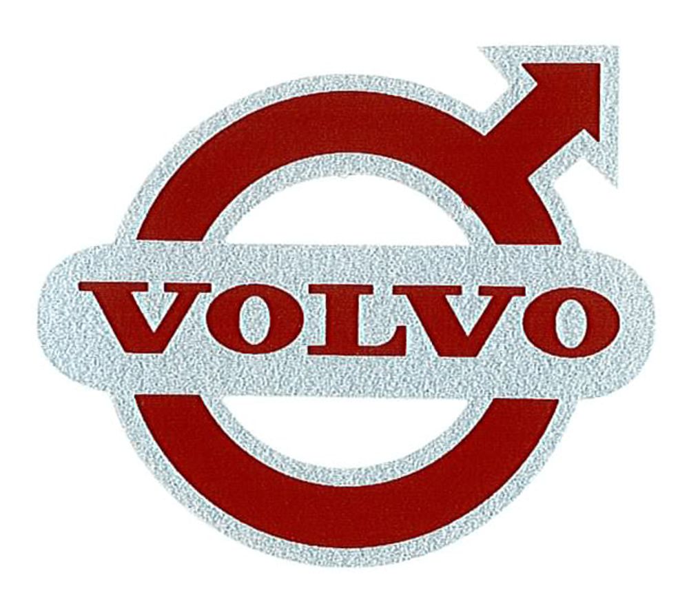 Decal Volvo emblem red/silver  Decals 140 - Decals - Miscell