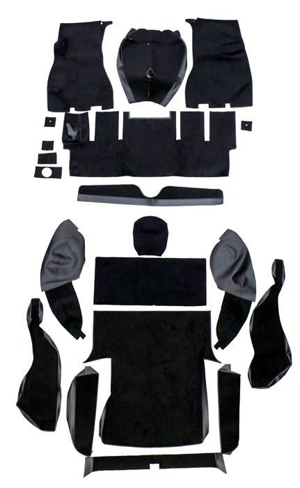 Carpet kit Volvo 1800ES Black