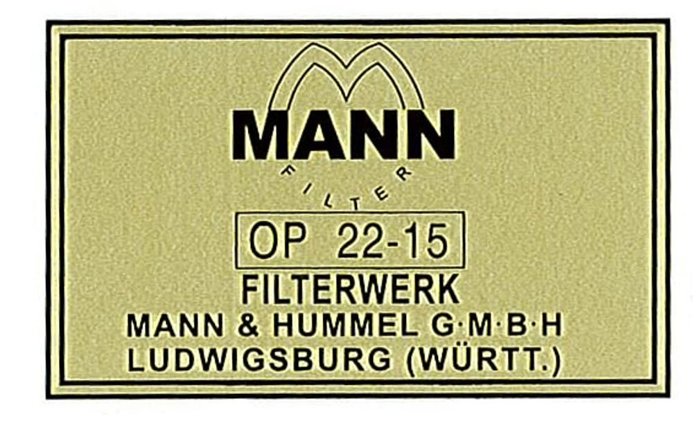 Decal Oil filter B4B