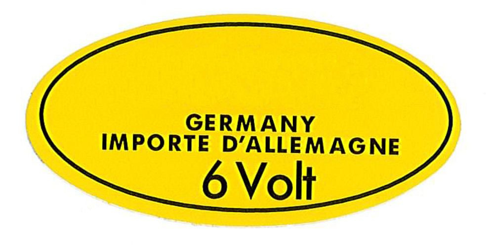 Decal Ignition Bosch 6v B16 yellow