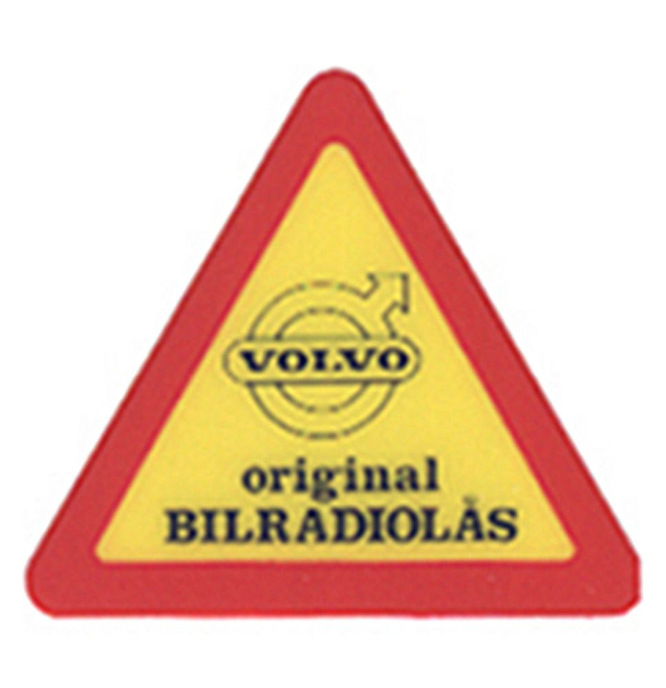 Decal Volvo radio Swedish text