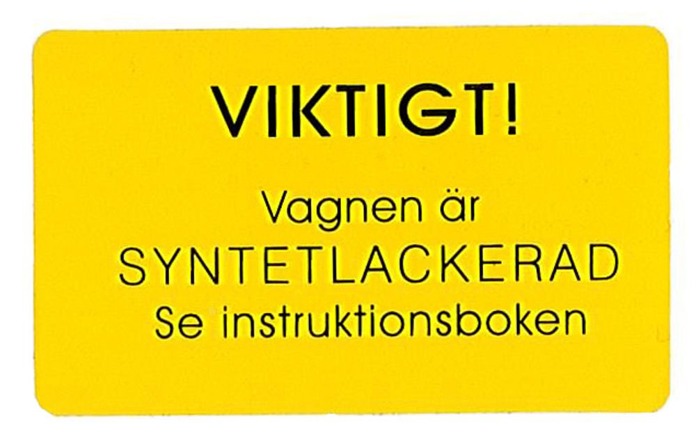 Decal IMPORTANT Synthetic paint