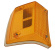 Flasher lens 140 1973 US amber RH Flasher lens 140 1973 US amber RH