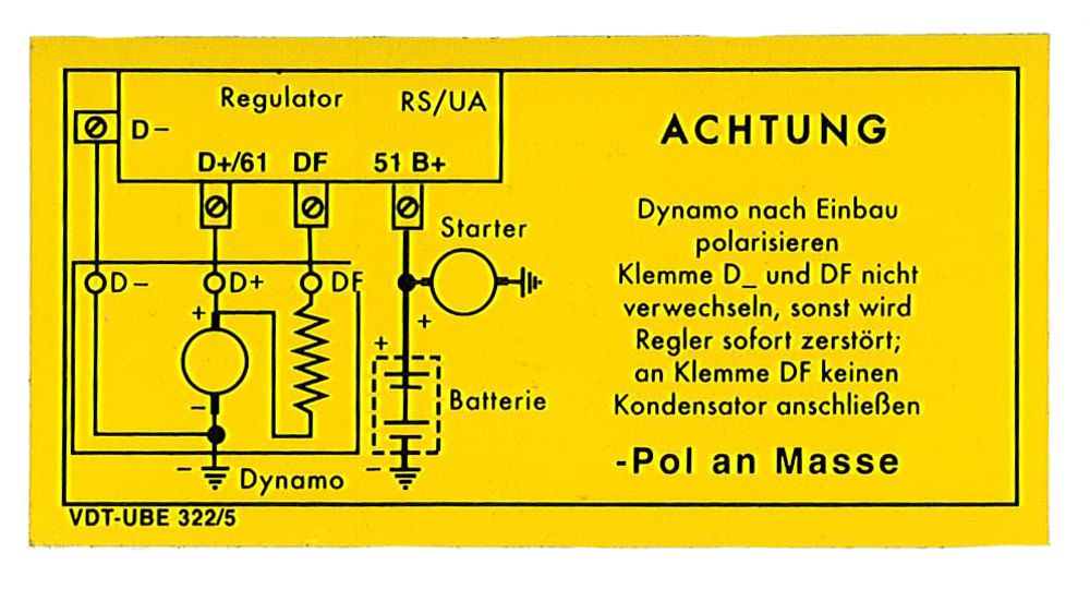 Decal charging relay 6V