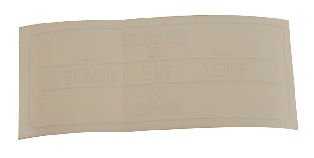 Decal Heater control 1800 ES 1973