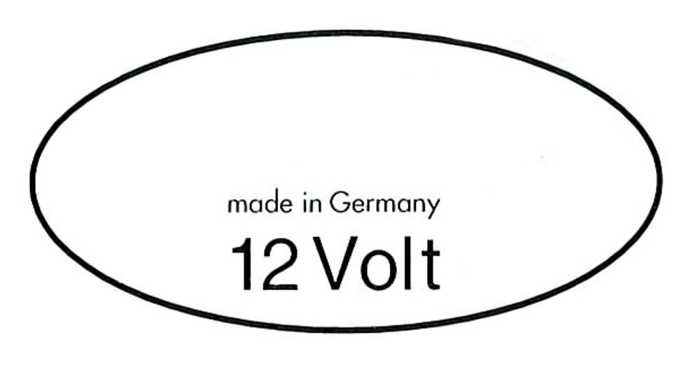 Decal Ignition coil 12V white 67-68