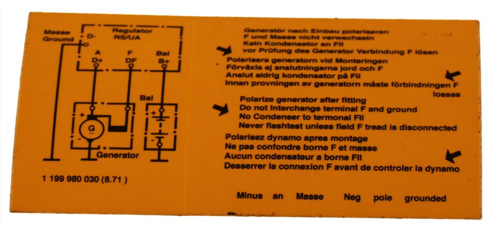 Decal charging relay 6V