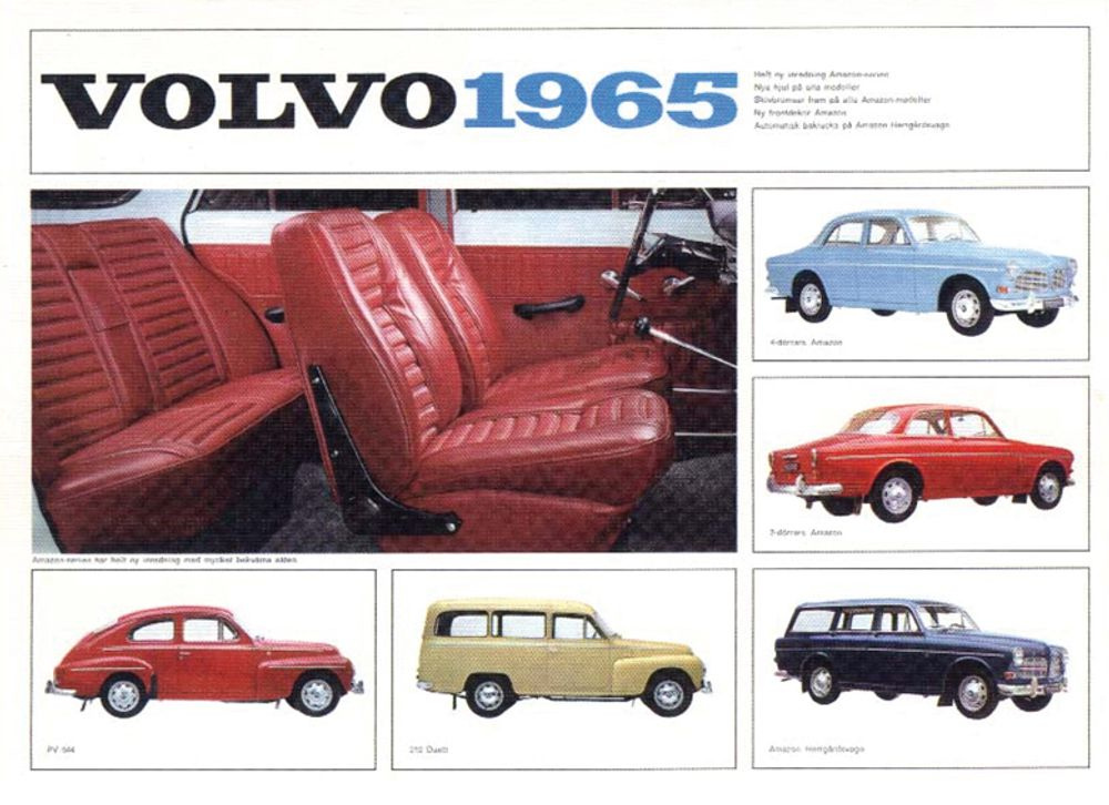 Post card  Volvo cars 1965