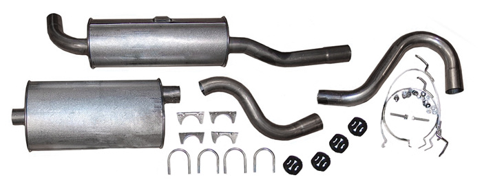 Exhaust half kit 740/940 cars w.cat.