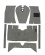 Mattsats Amazon 65-70 grå textil HST