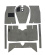 Mattsats Amazon 65-70 grå textil