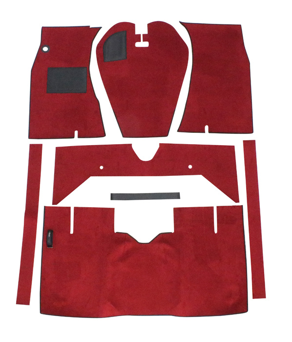 Carpet kit red for Volvo 122 65-70 BW35
