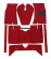 Mattsats Amazon 65-70 röd textil HST