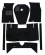 Mattsats Amazon 62-64 B18 svart textil