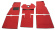 Mattsats 444 röd textil