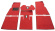 Mattsats 544 röd textil