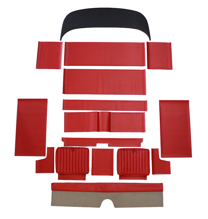 Rear seat kit P1800 61-62 red
