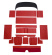 Rear seat kit P1800 1963 red Rear seat kit P1800 1963 red