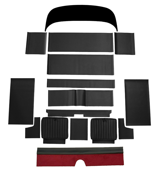 Rear seat kit P1800 1963 black