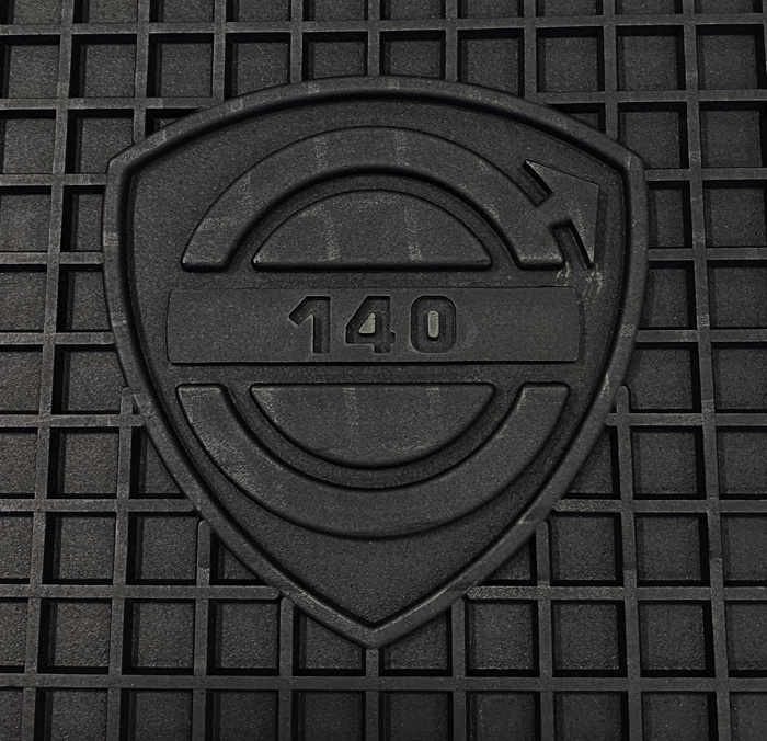 Accessory rubber mats 140 1973-74 black