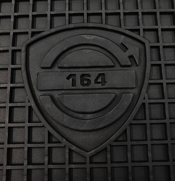 Accessory rubber mats 164 1969-71 black