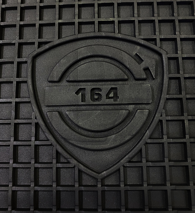 Accessory rubber mats 164 1973-74 black