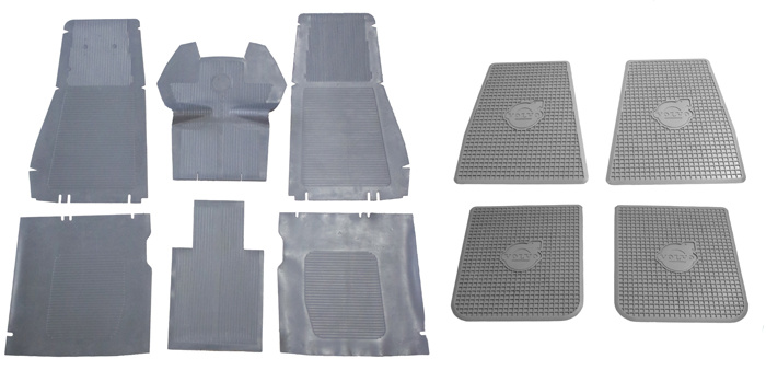 Rubber mat set 544/210 54-68 grey 10 pc.