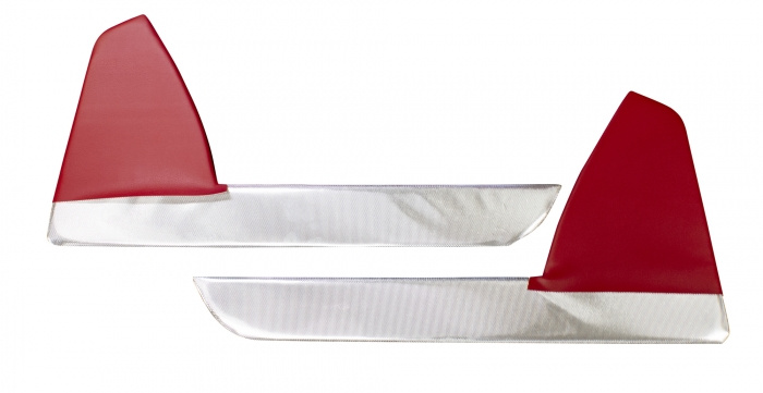 Door panel P1800 61-62 lower red/silver