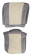 Cover Front seat 544 61-62 US blue/beige