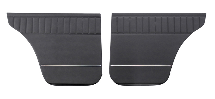 Door panel 120 4d/Wgn 66-68 black Rear