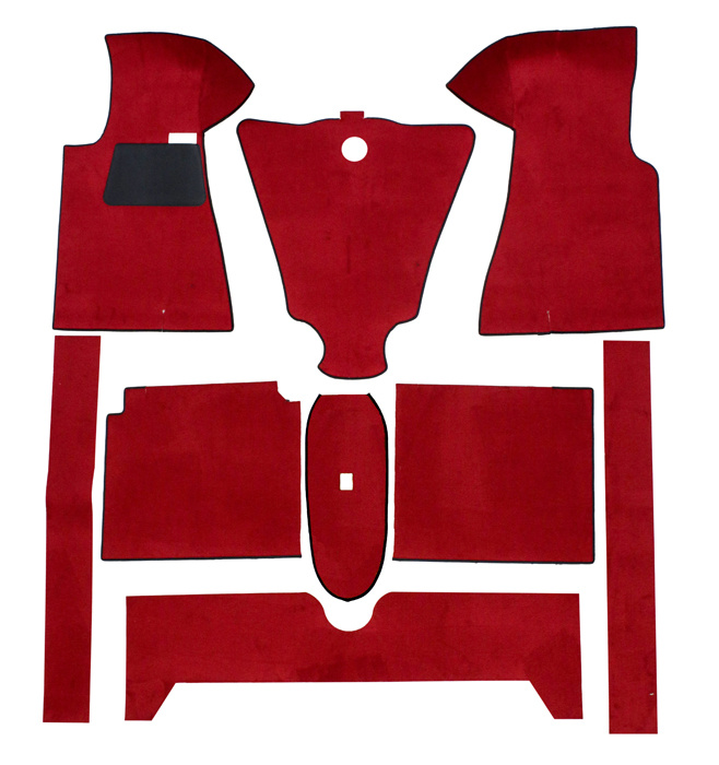 Carpet kit Volvo 140 -71 red