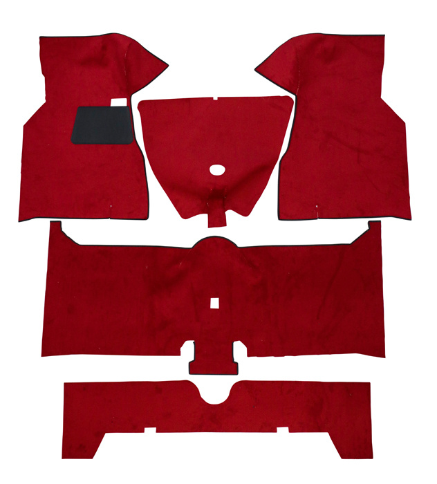 Carpet kit Volvo 140 1972 Red textile