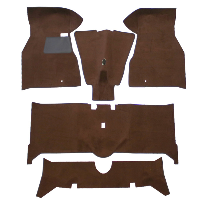 Carpet kit Volvo 140 1972 Brown textile