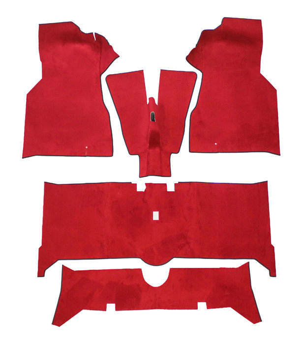 Carpet kit Volvo 140 73-74 red textile