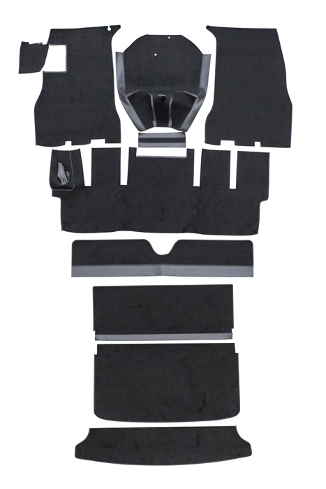 Carpet kit Volvo 1800S black textile