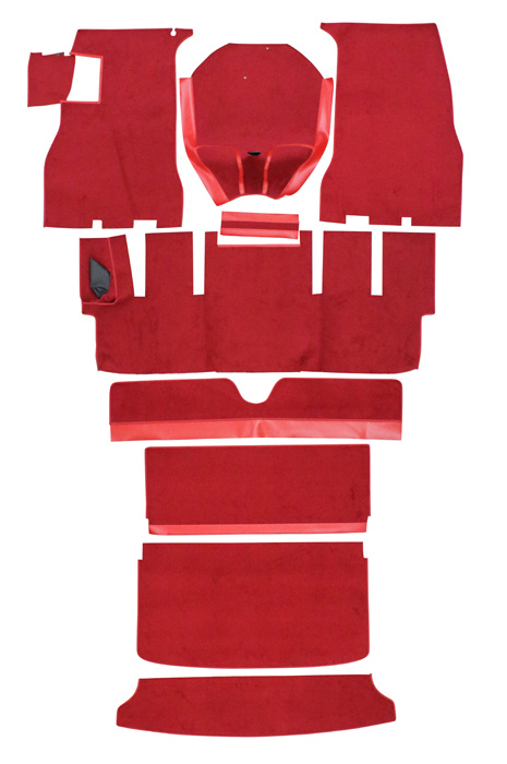 Carpet kit Volvo 1800S red
