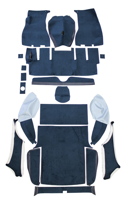 Carpet kit Volvo 1800ES blue/blue