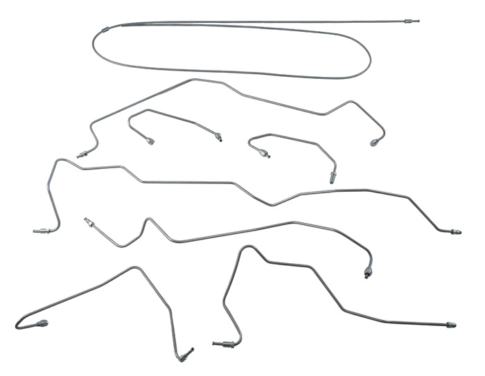 Brake line kit 122 late 65 w/o P/B