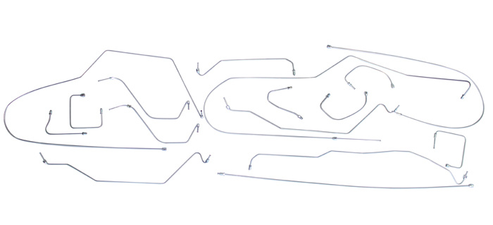 Brake line kit 140 71- early 73 LHD