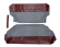 Cover Rear seat 445 1957 maroon/grey Cover Rear seat 445 1957 maroon/grey